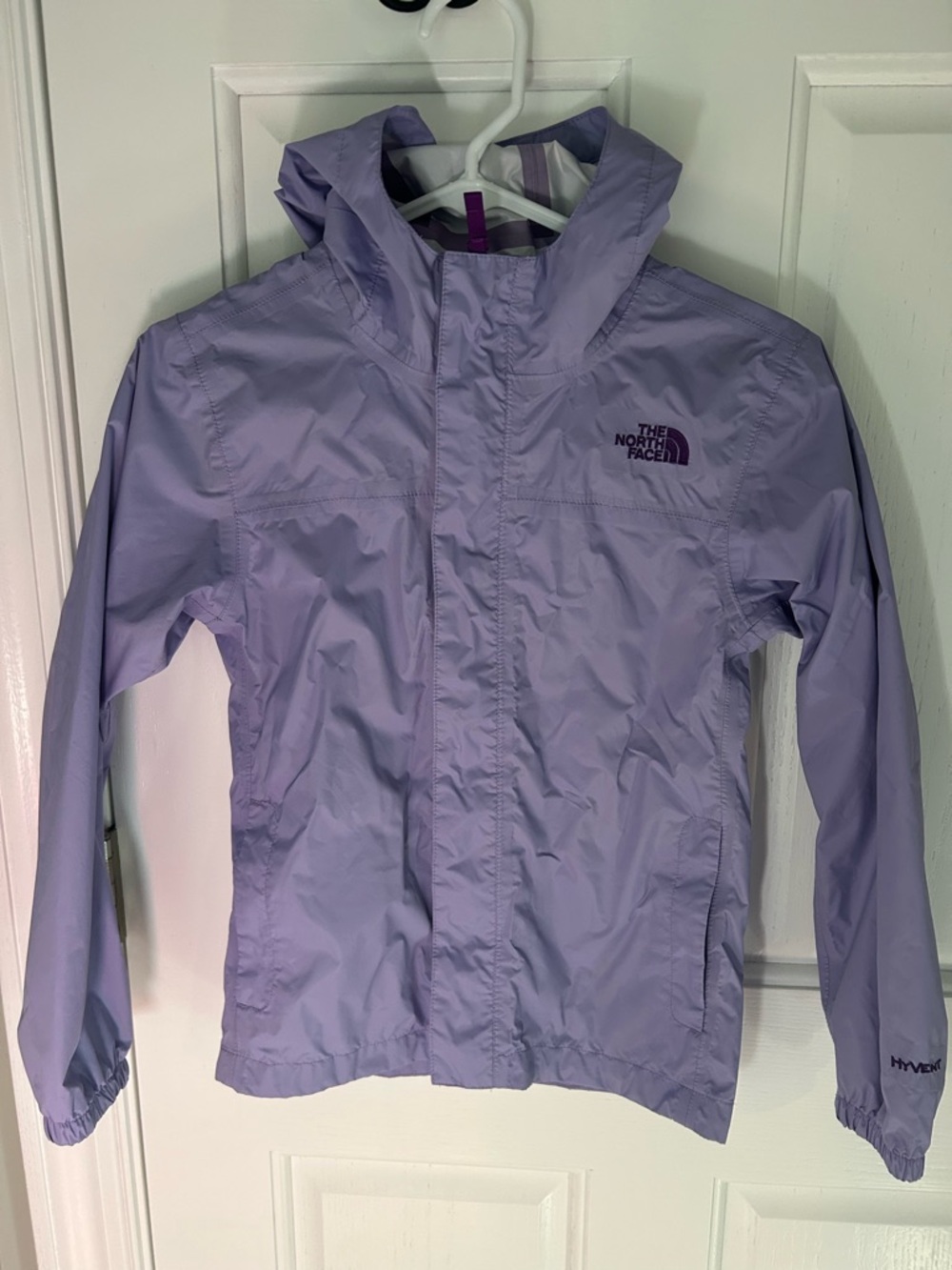 The North Face Kids' Light Purple Hooded Rain Jacket